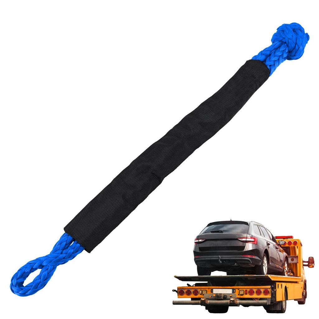 Boating ATV Synthetic Fiber Soft Shackle Universal Accessory for Camping, ATV Versatile Length 56cm with Protective Sleeve