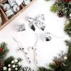 24Pcs/set Plastic Xmas Tree Hanging Pendant Glitter Christmas Balls Decor  Christmas Tree Decor