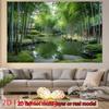 2D Asian Bamboo Waterside Portrait Photo Backdrop