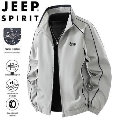 JEEP SPIRIT Men's Stand-Collar Casual Jacket