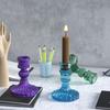 Glas Kerzenständer Harzform Kristall Spitzkerze Teelicht Kerzenhalter Form Gießform Party- und Hochzeitsdekoration