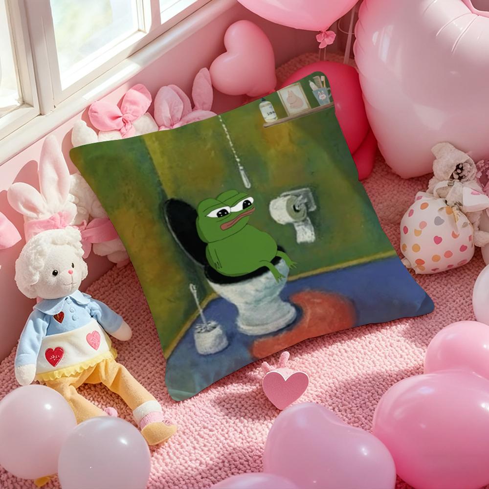 Sad Frog Pepe Cushion Cover Pattern Printed Pillowcase for Living Room Sofa Cushion Cover & Bedroom Decor