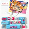 Clicker Sound 12 Keys Keyboard Keychain Pressable Keys Stress Relief Fidget Toy  Bag Ornaments