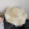 Lace Straw Hat Women Summer Big Hat Brim Outdoor UV Anti-straw Sun Hat Beach Hat Tide