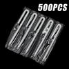 50-500pcs Cusp Straw Chain Package Curved Wrapped Drinking 3.6*150mm PP Thin Straws Milk Tea Drinks Small Straws Smoothies Party
