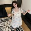 1011 New Pure Cotton Pajamas for Women, Short Sleeve, Sweet Style Print, Light Luxury Style, Thin Loose Loungewear, Suitable for Outdoor Wear