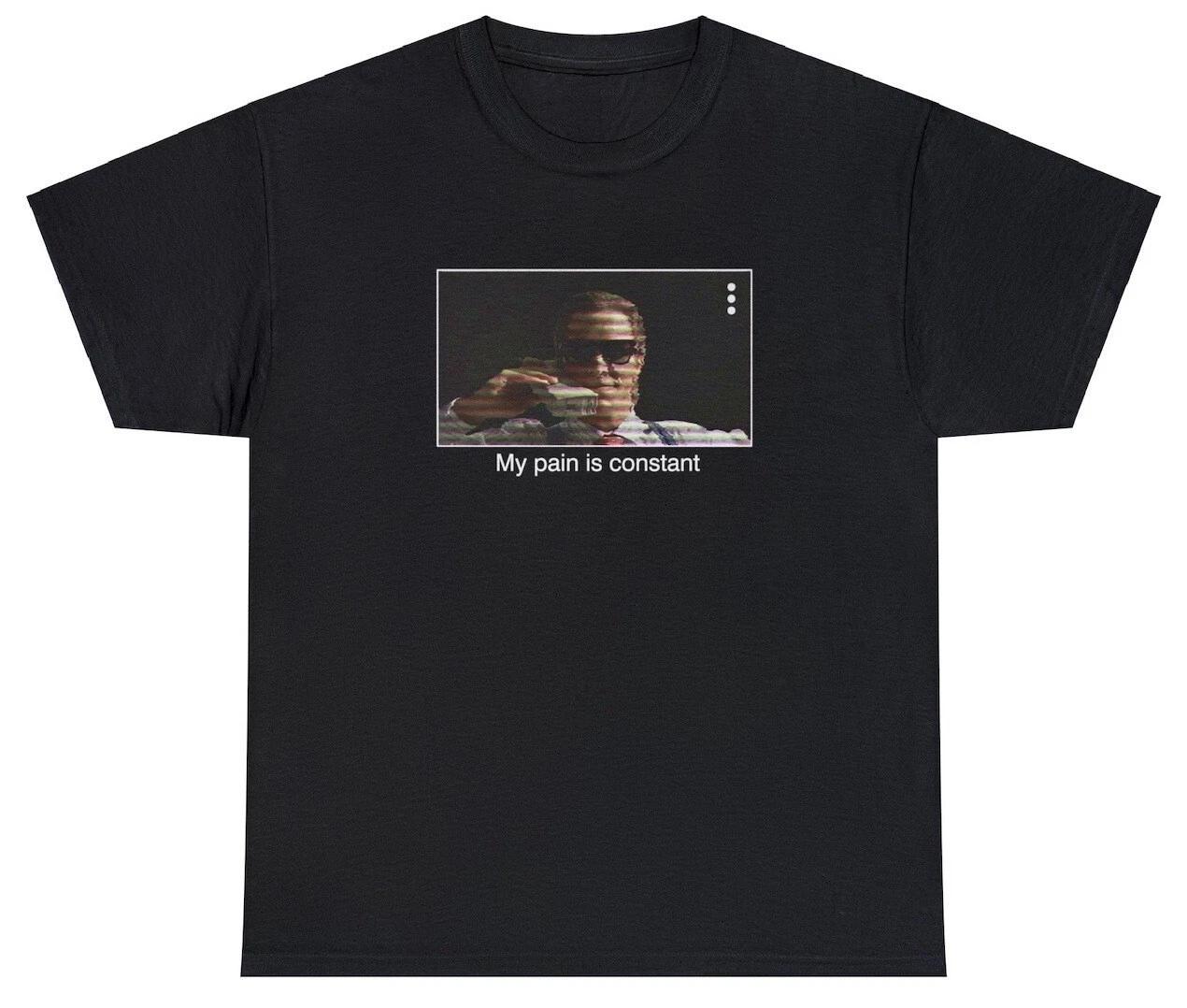 Bateman Pain T Shirt Funny American Psycho TV Show Fan Patrick Bateman Gift Tee L