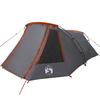 3 Person Tunnel Tent Gray and Orange 328 x 228 x 115 cm