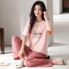 Modal pajamas women's summer short-sleeved trousers high-end casual can be worn outside cool ice silk loungewear thin suit