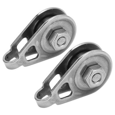 2pcs Sailing Pulley Stainless Steel Visual Anchor Fishing Pulley with Bearing for Kayak Canoe Boat