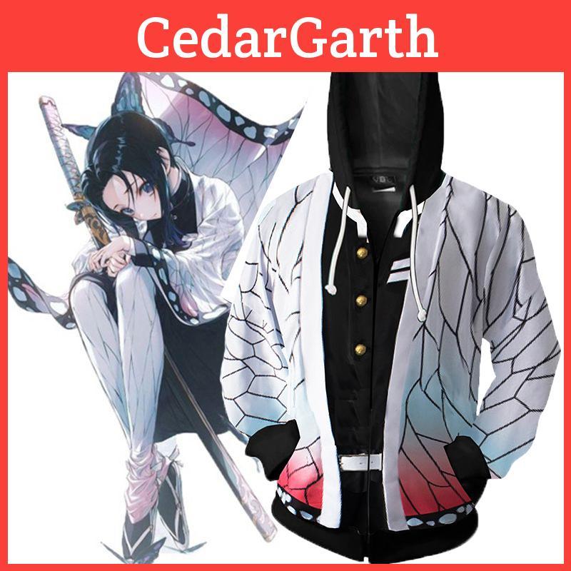 Unique Demon Slayer Kimetsu No Yaiba Kochou Shinobu Hoodie Designed For Casual Everyday Wear And Lounging