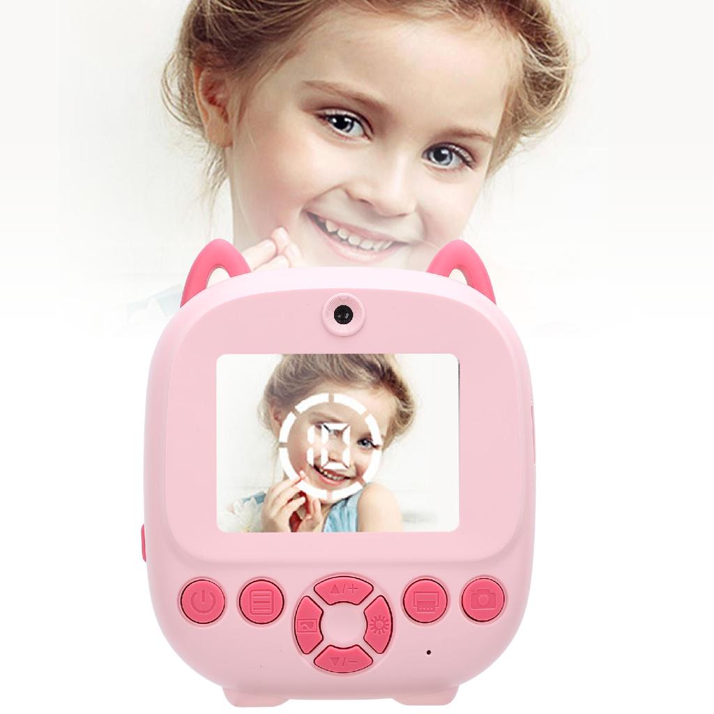 Print Camera 1080P 48MP Digital Video Camera Thermal Printing Dual HD Camera 2.4 Inch Screen Music Game Play 1300mAh Battery