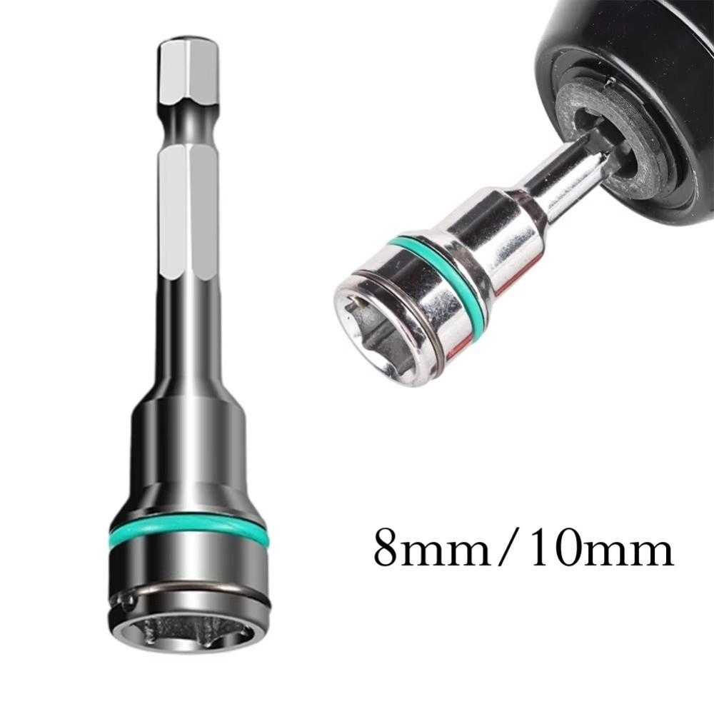 1/4 Inch Hex Shank Hex Socket Adapter 8mm 10mm Size Wrench Socket Driver For Self-Drilling Screws