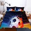 Microfiber Fabric Beddings Soccer Duvet Cover Sets for Boy Print Football Comforter Bedding Sets Three Piece Set Men Bedclothes