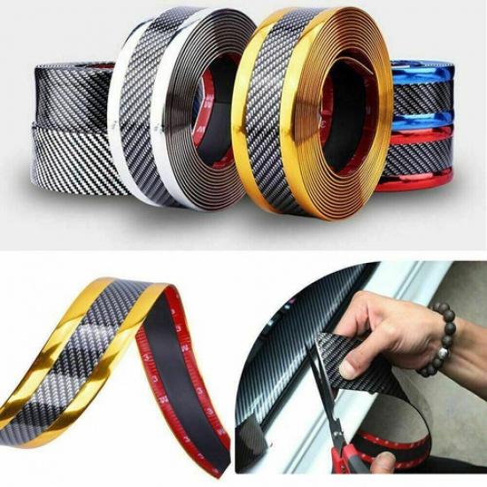 Carbon Fiber Car Door Plate Sill Scuff Cover Anti Scratch Sticker Accessories