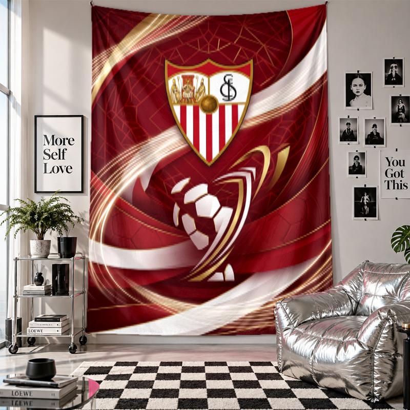 Sevilla FC Wall Tapestry Home Decor Wall Hanging Cloth for Bedroom Living Room Background
