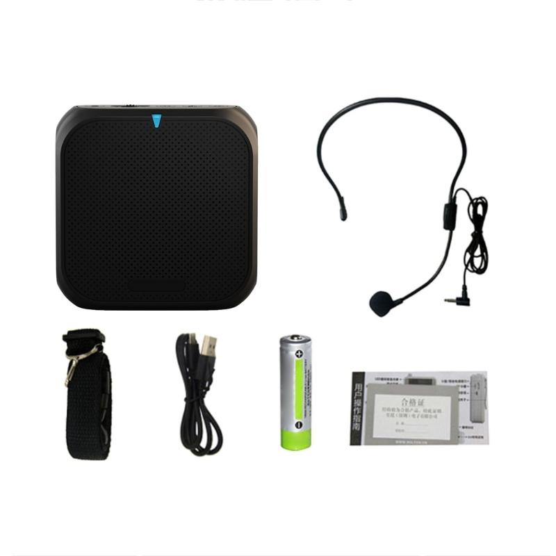 Headworn Microphones Loudspeaker Rechargeable Waist Clip Amplifiers with Long Battery for Teachers and Guides