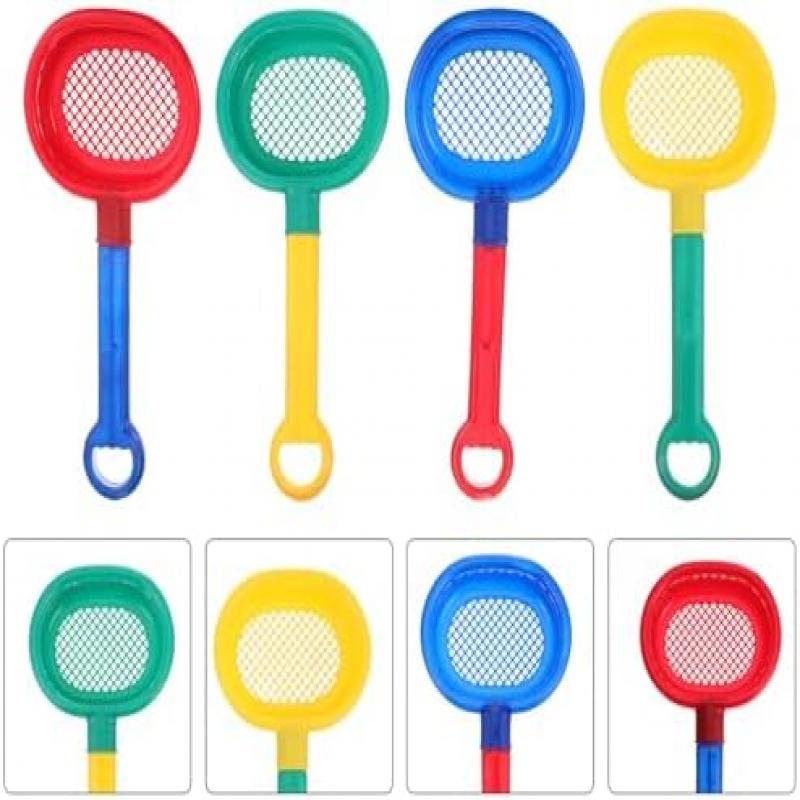 MOLUCKFU 8 Pcs Plastic Sand Shovel Toy Set for Kids, Bright Colors Outdoor Beach Sand & Snow Toys for Toddlers, Easy-Grip for Small Hands