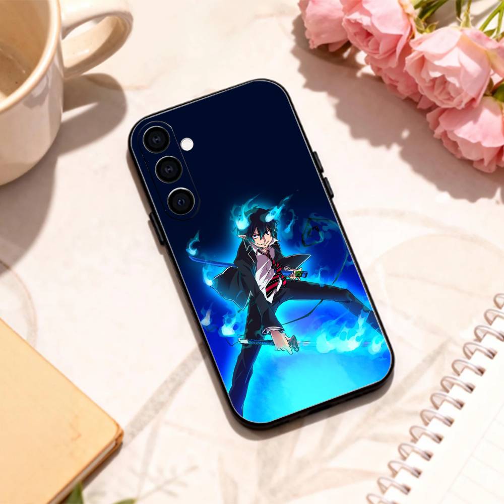 Blue Flame Blue Exorcist Handyhülle Für Samsung Galaxy A73,A72,A71,A70,A53,A52,A51,Andere Weiche Schwarze Hülle