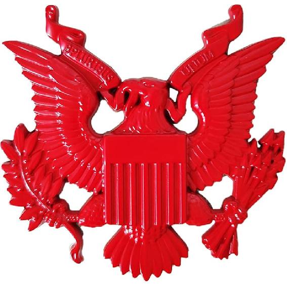 OnlyYou.X US Army Emblem US Military Army Badge US Army Decal Military Army Sticker for Universal Pickup and Car 1 Piece Metal Black красный