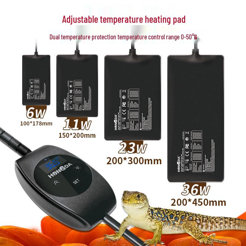 

Thermostatic Heating Pad for Reptiles: Perfect for Turtles, Lizards, Geckos, Snakes, and Frogs 6W - 100x178mm