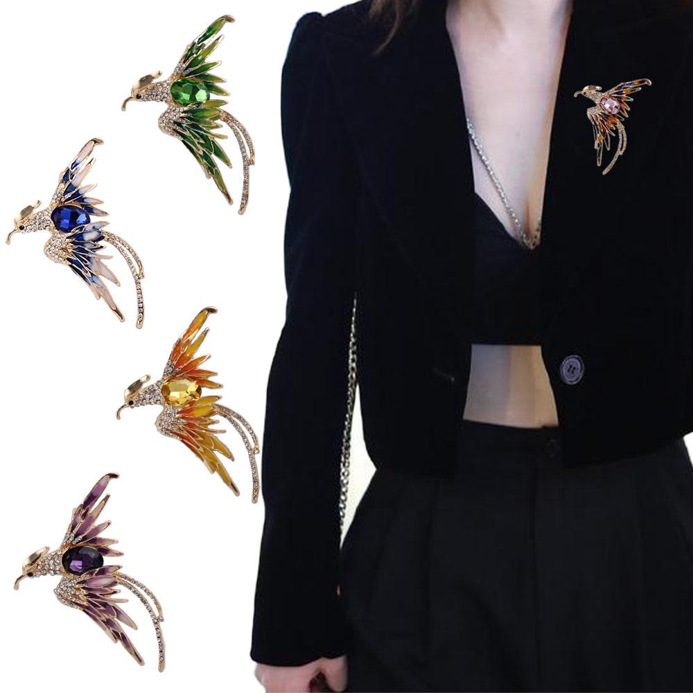 Chinese Style Brooches Party Jewelry Bird Brooches Badges Pin Crystal Brooches Korean Pin