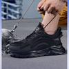 Men Safety Shoes Anti-crush Anti-puncture Breathable Wear-resistant Lightweight Anti-slip Steel-toe Protective Safety Work Shoes