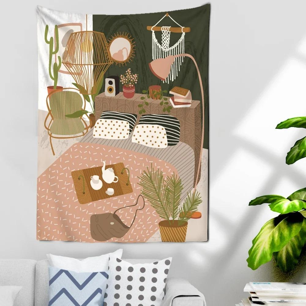 Cute Anime Style Decorative Tapestry Home Wall Living Room Office Decorative Tapestry