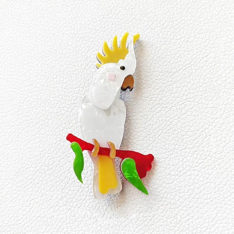 Eye Catching Sophisticated Acrylic Parrot Pin Portable Jewelry Accessory for Themed Event Stylish Outfits Casual Wear