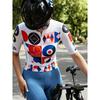 Damen Fahrradtrikot Schnelltrocknend Atmungsaktiv UV-Schutz Kurzarm Mit Geometrischem Print Rennrad Oberteil