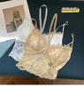 #Pure desire sexy lace suspender vest women's autumn and winter new inner short slim bottoming shirt top