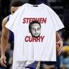 Warriors Curry No. 30 Big Avatar Short-sleeved T-shirt Men's Summer Cotton Loose Half-sleeved Basketball Parent-child Training Clothes