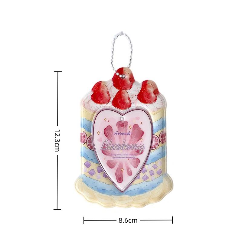 Kpop PVC Photocard Holder with Keychain Pendant Kawaii Card Protector for 54x86mm Idol Photo Fit Students Girls Gift