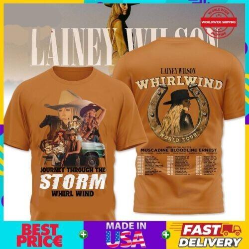 RARE!! Lainey Wilson Whirlwind World Tour 2026 Shirt For Fans All Size S-4XL XL