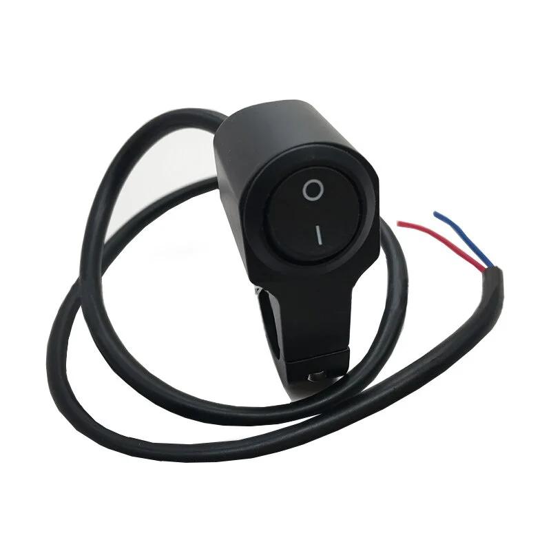 22cm 7/8in Aluminum Alloy Motorcycle Handlebar Headlight Switch Three-position Waterproof  12V Fog Spotlight Retro