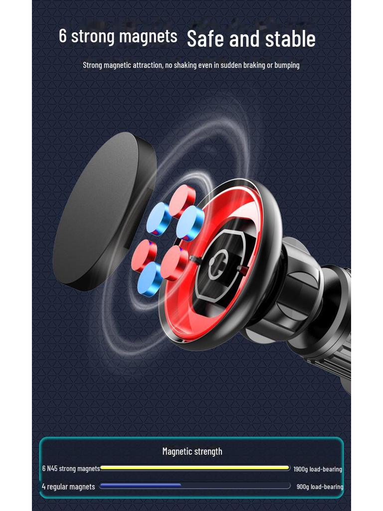 2024 Starker magnetischer Saugnapf-Autotelefonhalter mit Navigationsunterstützung