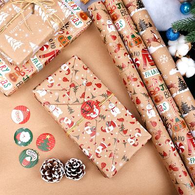 50x70cm Xmas Gift Paper Recyclable Kraft Wrapping Paper Christmas Wrapping Paper Sturdy For Wedding Winter Holiday Christmas