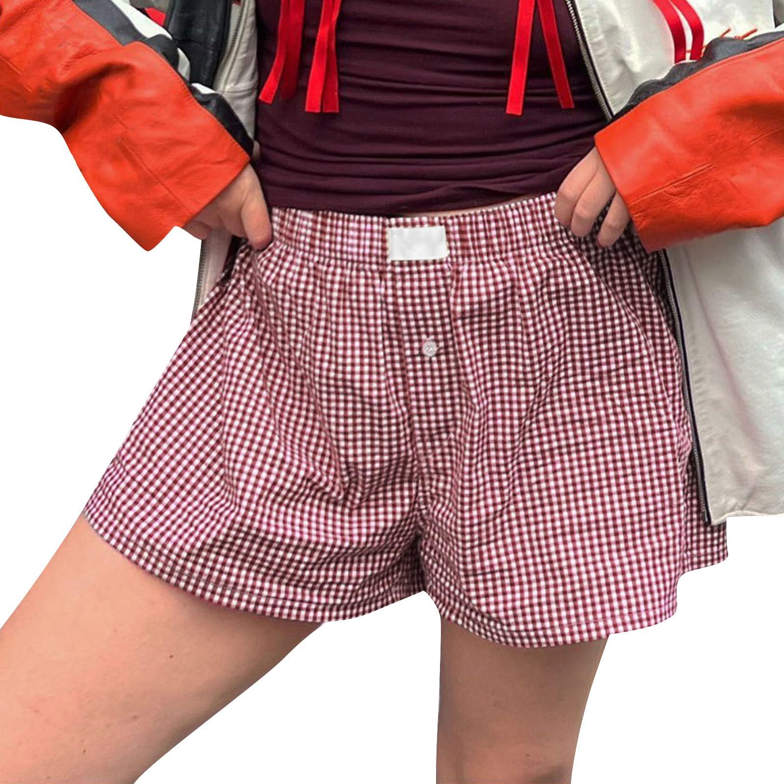 

Женские повседневные шорты с эластичной резинкой на талии, облегающие спортивные женские брюки с высокой талией L красный