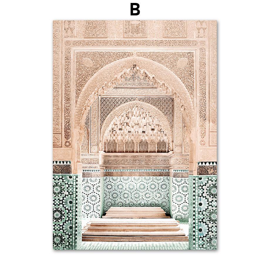 Palm Tree Beach Sea Whale Canvas Painting Islam Wall Art Pictures Nordic Posters Prints Modern Living Room Home Decor