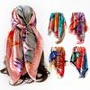 90cm Headscarf for Women – New Arrival: Colourful Printed Silk Scarf, Trendy and Versatile Shawl, Rayon Square Scarf