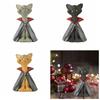Resin Cat Statue Cute Halloween Black Cat Portable   Desktop