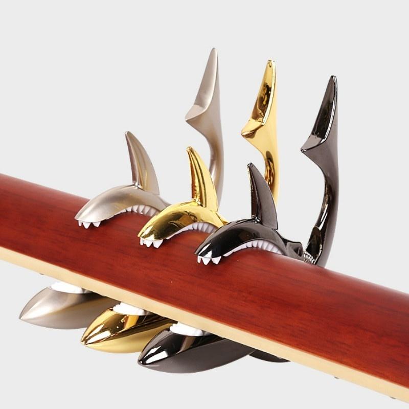 1PC Shark Guitar Capo Zinc Universal Quick Change Clamp for Acoustic Musical Instrument Accessories