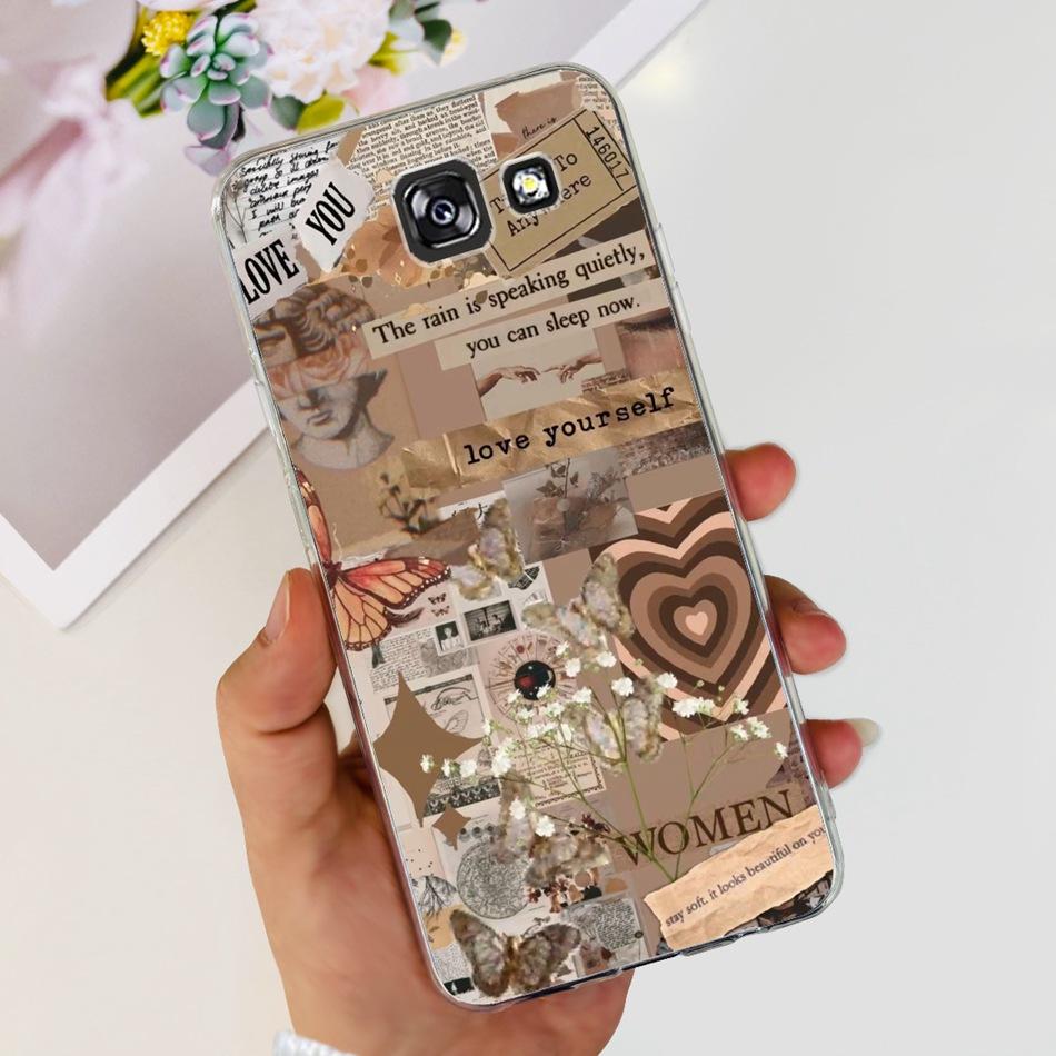 Stilvolle Blume Schmetterling Handyhülle Für Samsung Galaxy A5 2017 A520F Weiche Silikon TPU Hülle Für Samsung A5 2015 2016 A500 A510F