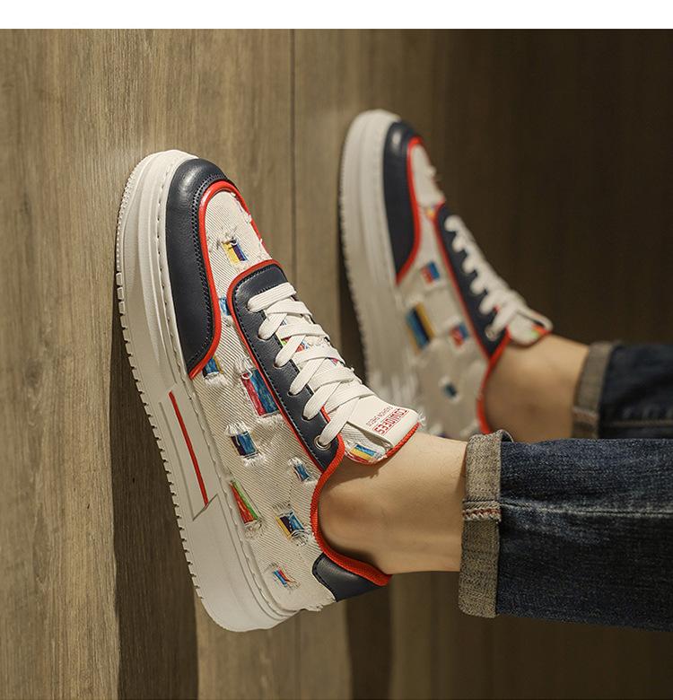 Plate Shoes Summer Men's Outdoor Casual Shoes Canvas Breathable Shoes Men's Shoes Sports Comfortable Fashion Small White Shoes