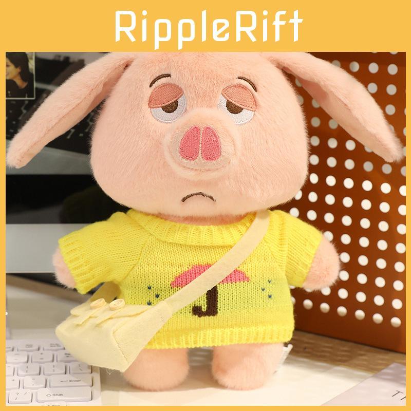 Plush Stuffed Pig Animal With Removable Clothes Bendable Ears Soft Toy Gift