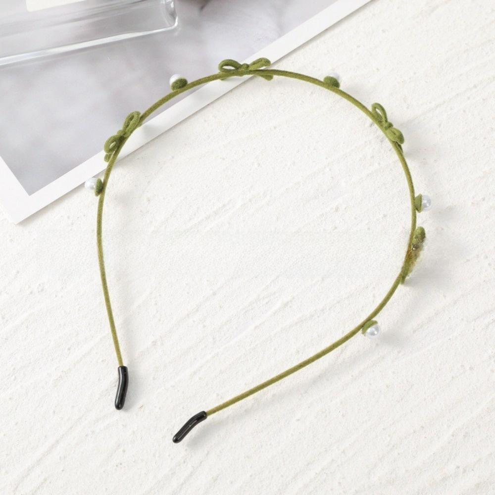 Plush Bow Hairband Zinc Zinc Alloy Women Hair Hoop Fashion Flower Headband  Ladies