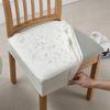 1/6PCS Waterproof  PU Leather Chair Cover Removable Dining Chairs Slipcovers Elastic Chair Seat Covers for Kitchen Hotel Wedding
