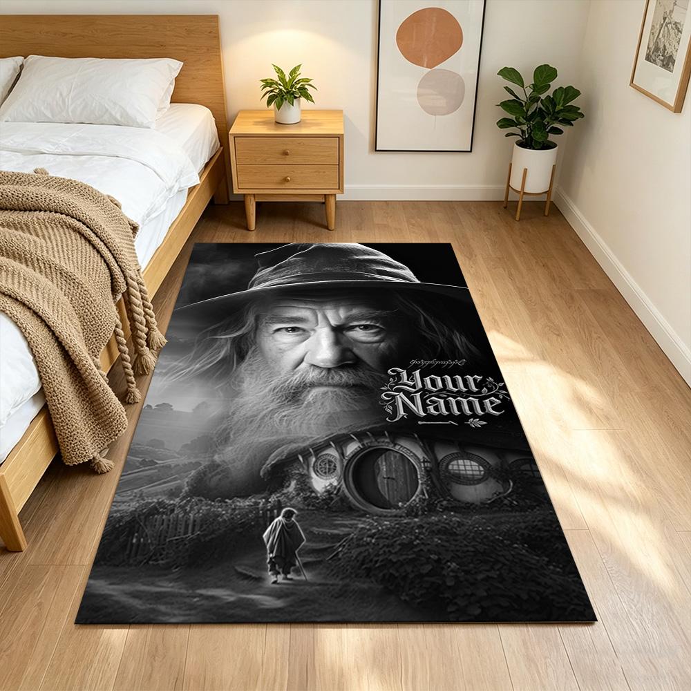 Lord Rings Customize Your Name Carpet Suitable for Decorate Room Bedrooms Living Rooms Dormitory Anti-slip Rug Office Home Decor