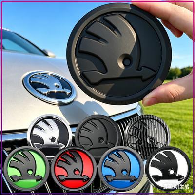 1 pièce 80/90/100MM Logo de voiture Capot avant Coffre arrière Emblème Style Pour Octavia MK2 MK3 2 3 A7 Fabia Karoq Kodiaq Superb Rapid