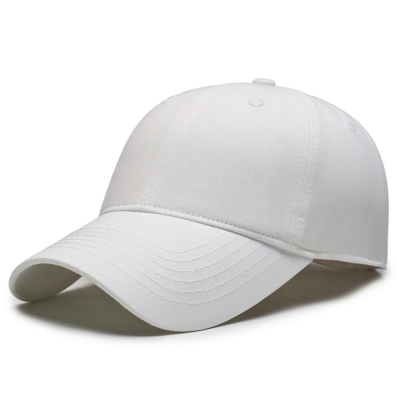 Chapeau uni, chapeau souple haut de gamme pour femmes, casquette à visière de canard pour hommes, tendance printemps et été, casquette de baseball simple blanc